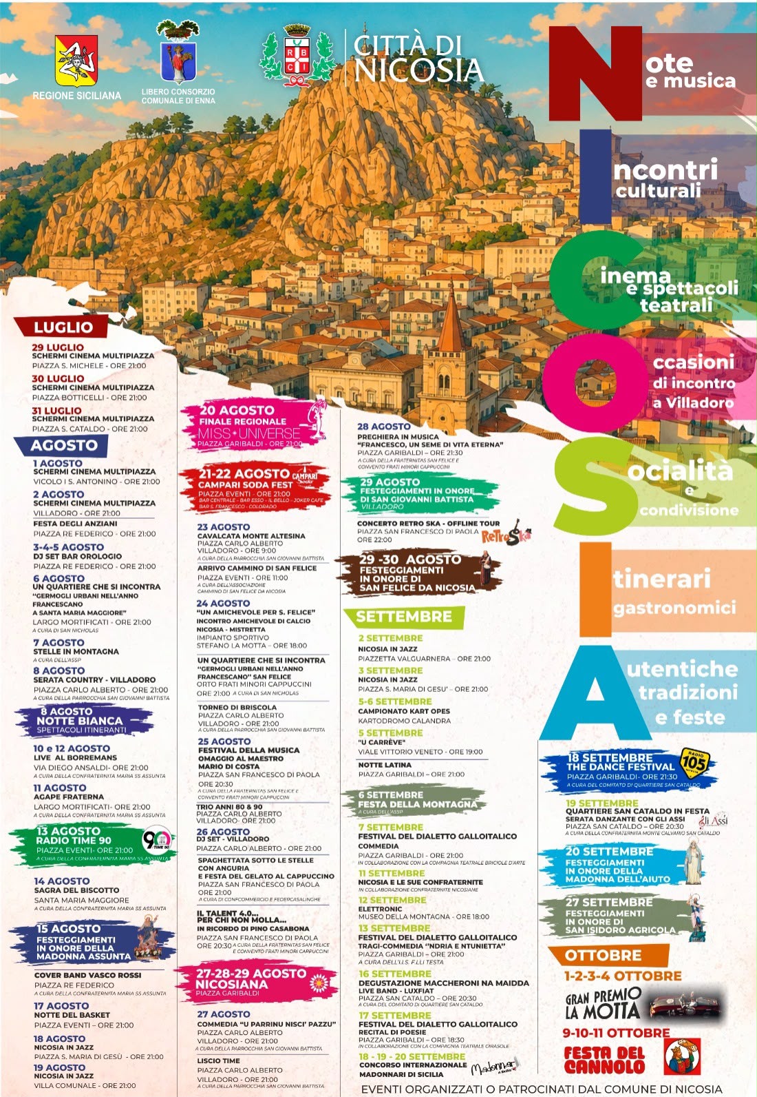 Programma estivo 2026